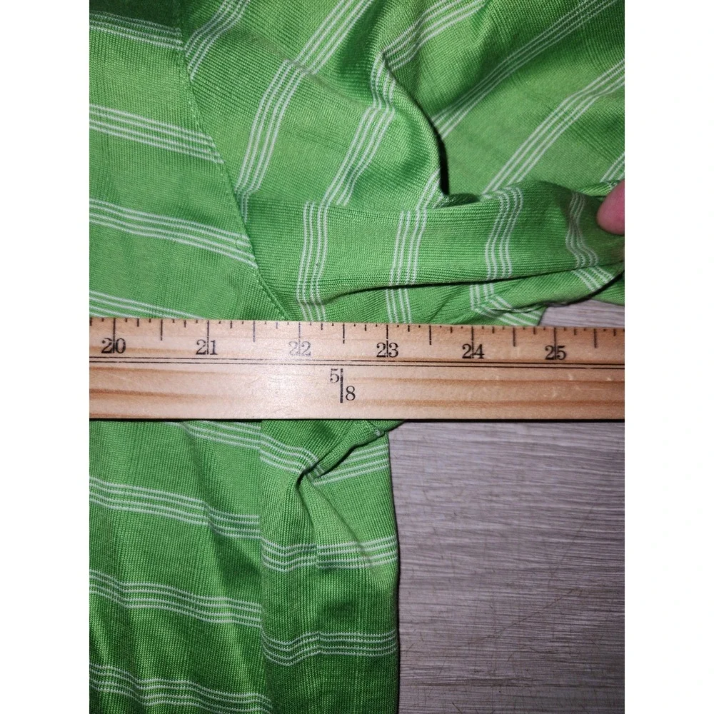 Nike Tiger Woods Collection Pelican Hill Green Striped Golf Polo Shirt Mens XL